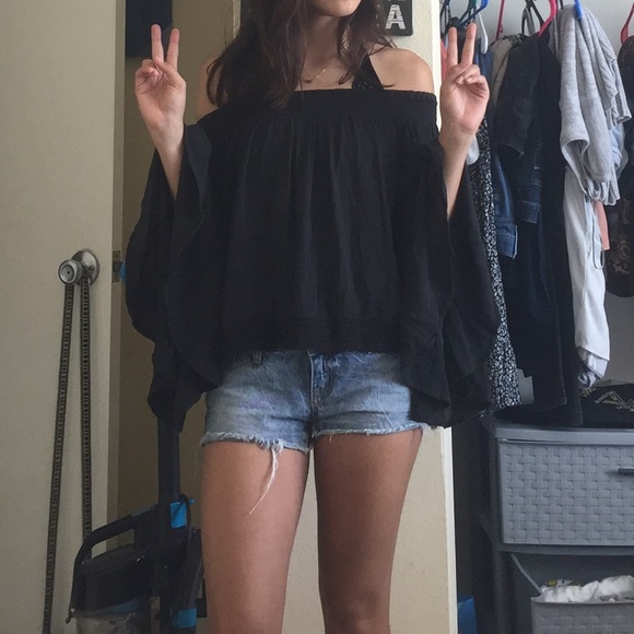 Bohemian Hollister  black top - Picture 1 of 3